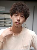 ツーブロックメンズパーマショートマッシュ