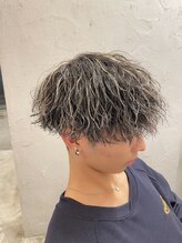 メンズサロン【メンズパーマ/フェザー/ツイスト/ツイスパ】 veretta. 香里園店 ハイライト×ツイスパ