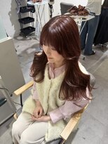 エス 大阪梅田店(es)&nbsp;ピンクブラウンレイヤーカット
