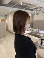 アンフェイス(ann FACE)&nbsp;水素・イルミナカラーでぱっつんボブ