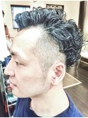 #メンズパーマ#2ブロック×MIXパーマ・Hommeahair2nd