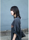黒髪のミディアムウルフ♪