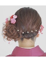 ヘアメイクアンドフォトスタジオ ベストシーン 有楽町 東京交通会館 和装サイドヘア