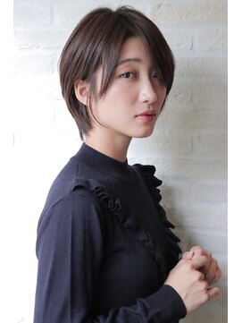 イチマルイチ 中野(100/1) 耳掛けショート_グレージュ_ひし形ショート