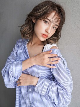 カンナ(Canna) Aラインボブ/フェザーバング/カーキグレージュ/髪質改善20代30代