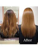 酸熱トリートメントで艶のある髪に