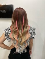 パーティパーティ ヘア(PARTYPARTY hair) ピンクハイトーン/ナチュラルエクステ/プルエクステ/巻髪/ロング