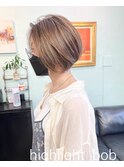 [お客様スタイル]ハイライトボブ