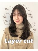 レイヤーカット　レイヤーミディアム　レイヤーロング