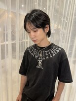 メンズシースルーバング