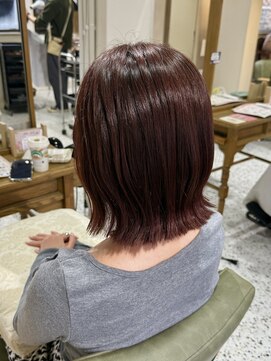 サンバイセライロ 千葉(SAN. by celilo) くびれボブ × チェリーレッド【千葉優希】