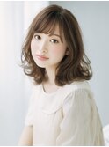☆ホワイトグレージュミニウルフデジタルパーマチェリーブラウン