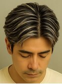 メンズハイライトバレイヤージュメッシュ