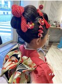 横浜駅七五三3歳5歳7歳髪型／着付けヘアセット／こども／キッズ