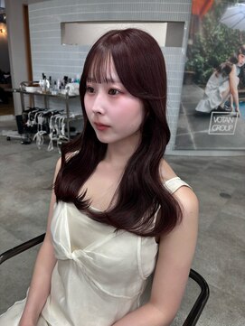 ボタン ハカタ(VOTAN hakata) レイヤーカット//ピンクブラウン//暖色ブラウン