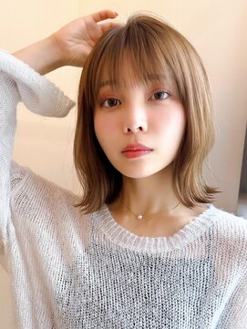 セイドット リー(Say. Ree) Say.外ハネボブくびれボブインナーカラーヘーゼルグレージュ青山