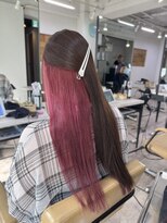 プライズ 所沢プロぺ通り店(prize)&nbsp;ホワイトピンクインナーカラーレイヤーカットブリーチ所沢韓国