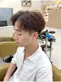 センターパート、パーマスタイル♪
