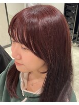 ヴァネッサ VANESSA&nbsp;顔まわりカット×ワインレッドカラー/吉川沙知