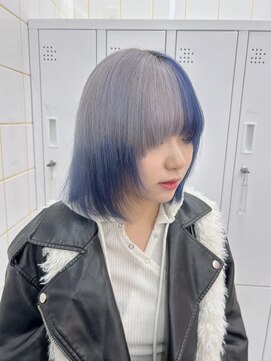 ディスイズ(thisis) 【thisis】ブルーシルバー/特殊デザイン/韓国風/レイヤーカット