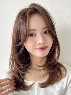 シャルムバイケンジ(Charm.by KENJE) 前髪イメチェンピンクベージュアンブレラカラークールショート