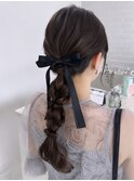 あみおろしヘア/お呼ばれヘア/ヘアアレンジ/ヘアセット