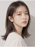 ナチュラルな大人抜け感ミディアムスタイル