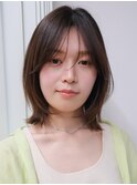 ボブ 結べるボブ 顔まわり レイヤー シースルーバング