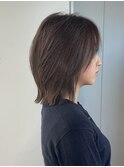 大人ボブ　切りっぱなしボブ　縮毛矯正　レイヤーボブ