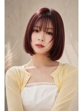 シアバイルーシー(SIA by LUCEY) 暖色カラーブリーチなしピンクカラー赤髪ボルドーカラーレッド