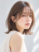 オラボ(olabo)&nbsp;透け感シースルーバング×外ハネくびれボブ