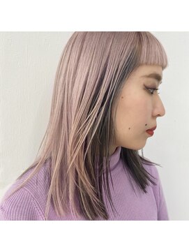 クク 渋谷(QUQU) ペールピンクとインナーのグレー