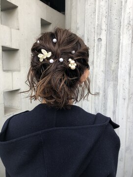 リバレッジ 白金(Leverage) 結婚式ヘアセット ボブ編