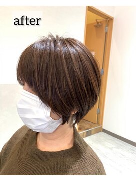 ザ ラブズ ラフズ ヘアー 本店(the loves laughs hair) 淵上式脱白髪染めハイライト