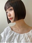 20代30代におすすめ切りっぱミニボブ/ヘルシースタイル