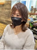 【EIGHT浦和】レディースくびれ外ハネミルクティーカラー