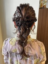 ネオリーブ ロア 鶴川店(NEOLIVE ROA)&nbsp;編みおろしアレンジ♪鶴川　町田　美容室　卒業式　袴