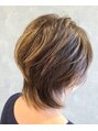 オシャマヘアー マチニワ店 大人ウルフショートカット×メッシュ