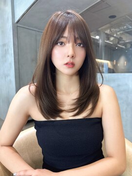 ロンドローズ 名古屋(Lond damaskRose) リフトレイヤー センターパート ブリーチ縮毛矯正 ヨジャドル15