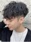 ツイストスパイラルパーマメンズマッシュ波巻きスパイラルパーマ