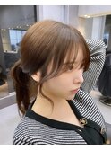 韓国レイヤー/韓国風/ボブ/髪質改善/黒髪/ブリーチなし〔池袋〕