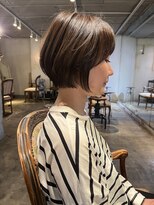 髪質改善と縮毛矯正の専門店 サンティエ(scintiller)&nbsp;大人綺麗な小顔襟足スッキリショートボブ　30代40代50代 鹿児島