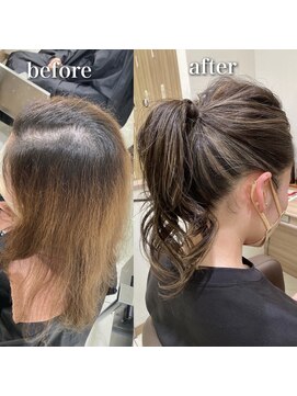 アッシュ 下丸子店(Ash) 【白髪ぼかし】伸びても目立ちにくい赤みオレンジみない艶ロング