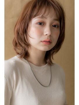 カバーヘアアンドスパ ブリス 浦和(COVER HAIR&SPA bliss) カーキベージュ前下がりレイヤーボブウルフ308X浦和20代30代!