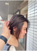 コントラストハイライト/ぷつっとボブ／大人なハイライト