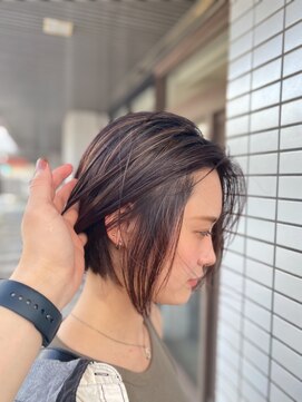 グランドール リュクス(Grandoll Luxe) コントラストハイライト/ぷつっとボブ／大人なハイライト