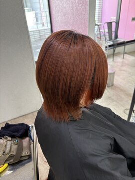 アジールヘア 所沢プロペ通り店(agir hair) ショートオレンジベージュ似合わせカットメルティーカラー所沢