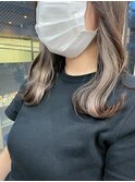 インナーカラーホワイトベージュ/ブリーチ/髪質改善/表参道