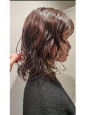 ゆるパーマ/ミディアムパーマ/ブラウンカラー