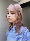 ミルクティーベージュダブルカラーハイトーンカラーレイヤー韓国